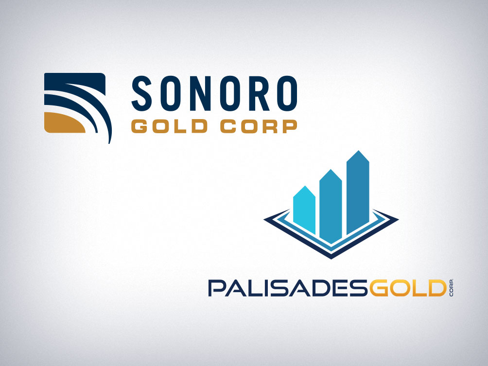 The Sonoro Gold Corp and Palisades Goldcorp logos.