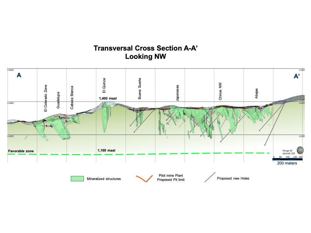 Shallow mineralization.