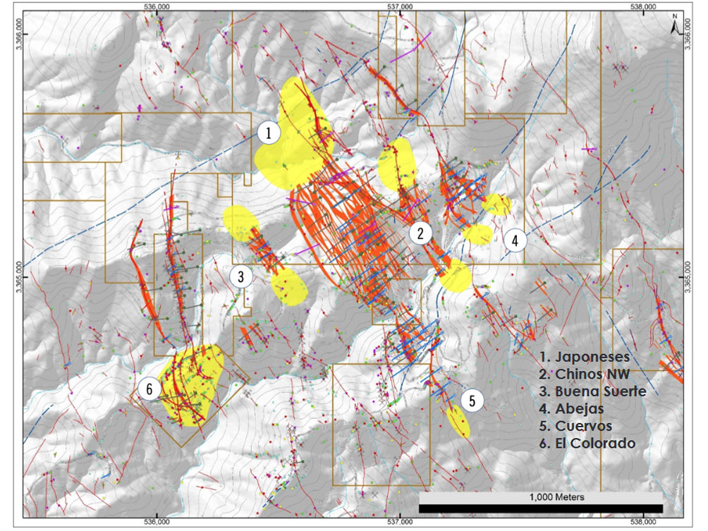 A map depicting a testing area.